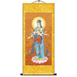 Like Buddha Statue Enshrine Silk Cloth Scroll Decorative Painting