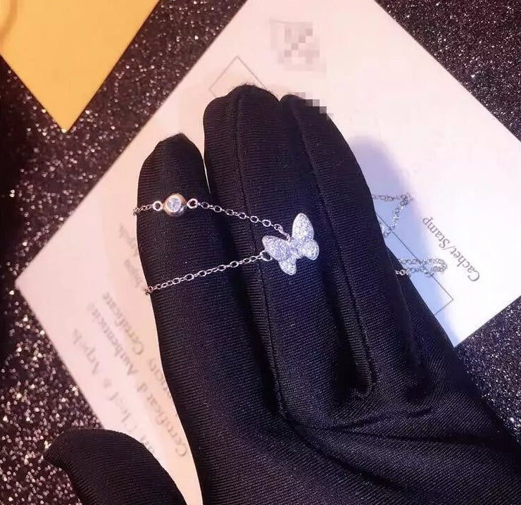 925 Sterling Silver Butterfly Long  Necklaces