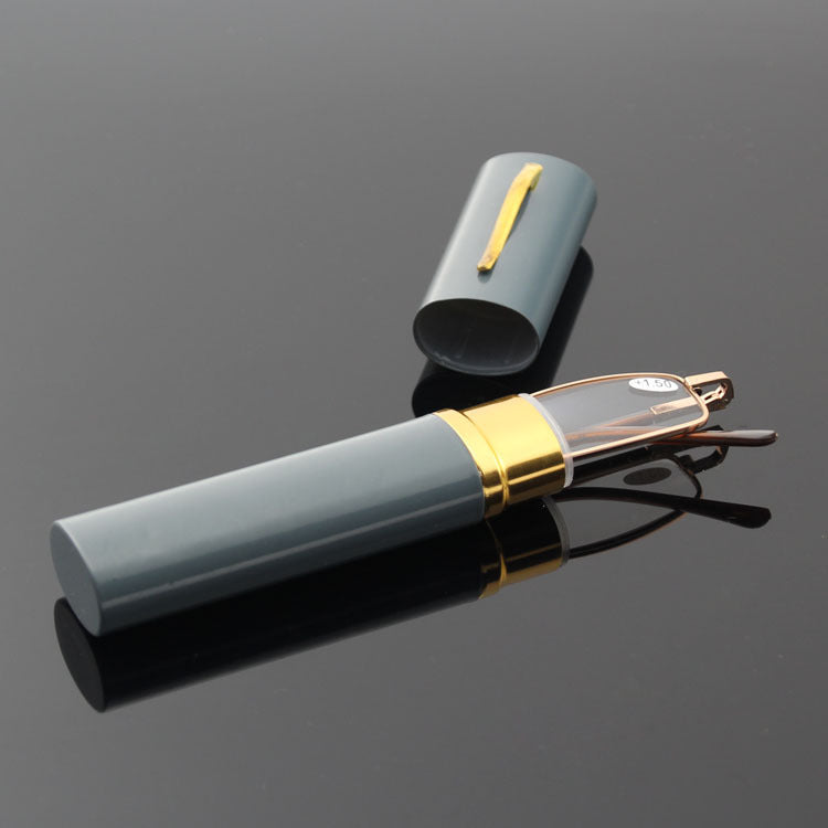 Aluminum Pen Holder Reading Glasses Metal Spring