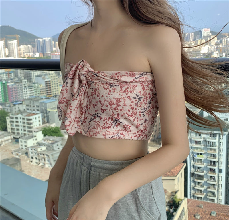 Lace-up tube top