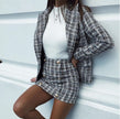 Women's woolen coat short skirt two piece set