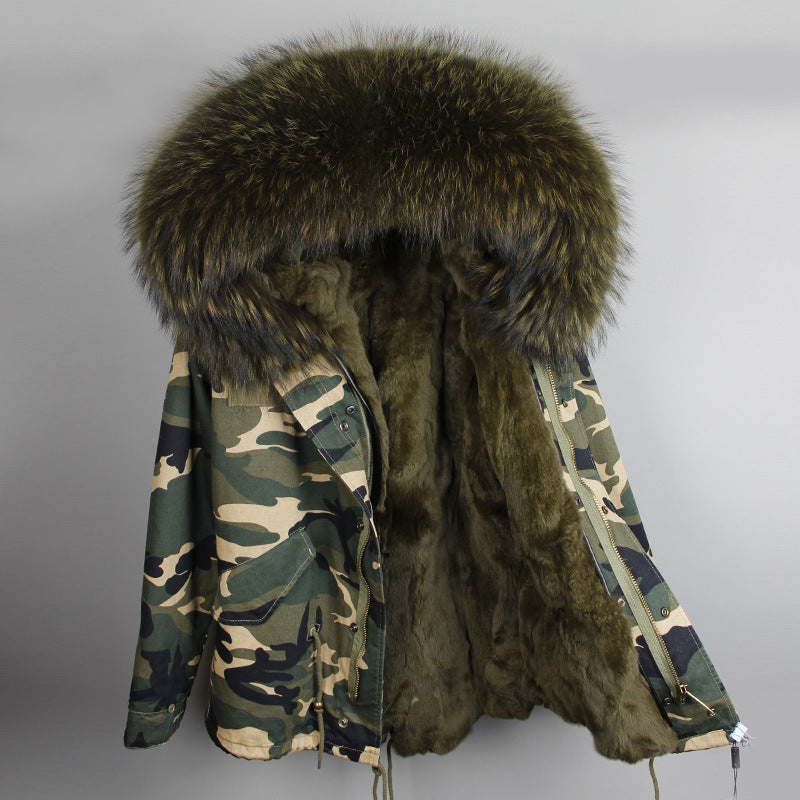 Loose short fur coat