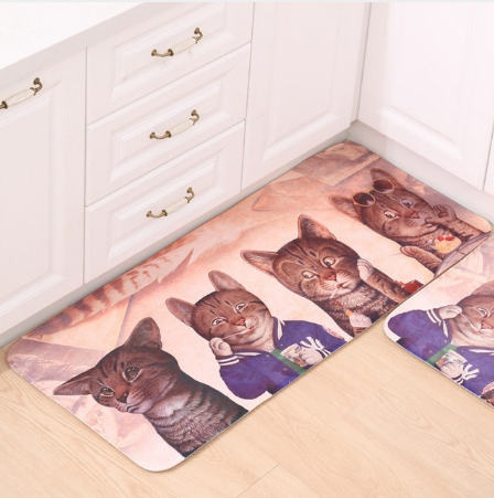 Printed Kitten Mat Antiskid Mat Carpet