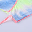 Tie-dye T-shirt Sexy comfort top with crop and V-neck for women