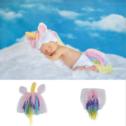 Wool knitted baby photo dress