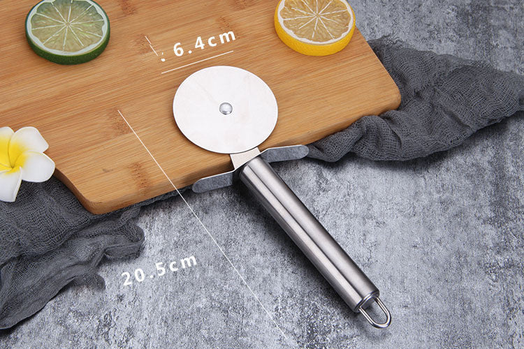 Stainless steel single wheel pizza cutter