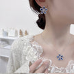 High-grade Jewelry Suit Micro Inlaid Zircon Sunflower Ear Stud Necklace A Set Of Elegant Jewelry