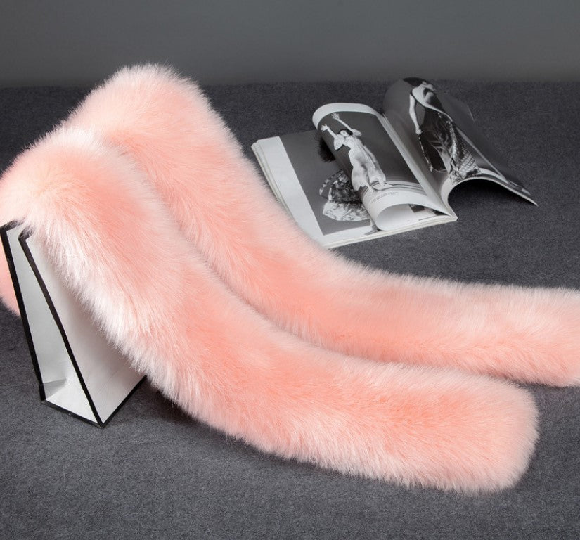 Fur long scarf