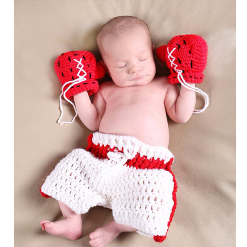 Wool knitted baby photo dress
