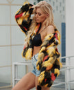European and American popular faux fur and faux fur coat