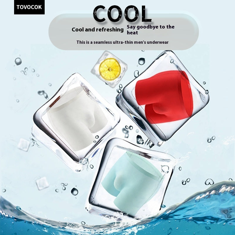 Ice Silk Underwear Men's Summer Ultra-thin Breathable
