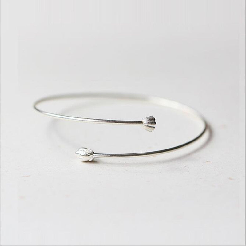 Argent Pur Lotus Lotus Seedpod Open-ended Bracelet