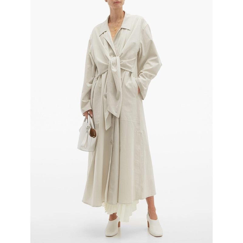 Lapel trench coat