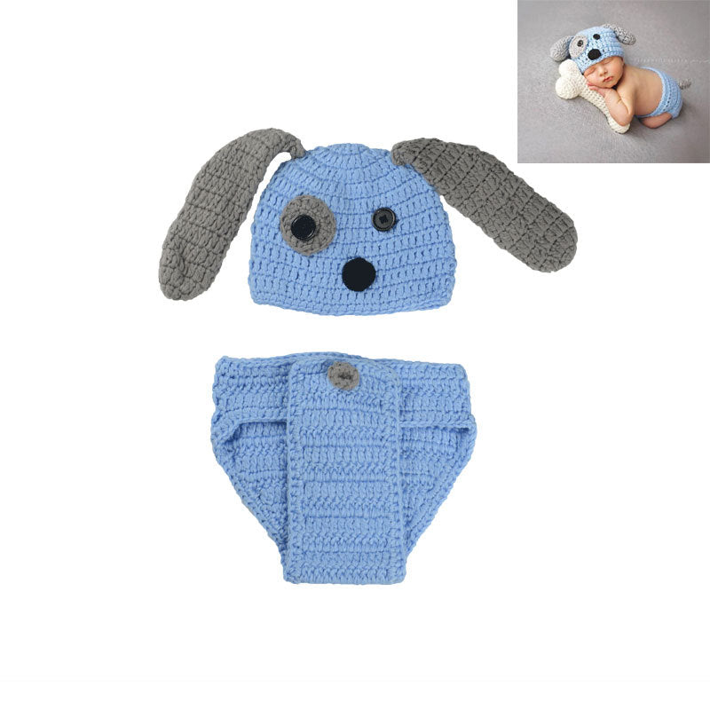 Wool knitted baby photo dress