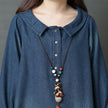 Cotton and linen denim shirt skirt