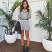 knitted dress loose turtleneck sweater blouse