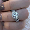 Women's Fashion Simple Geometric Zircon Ring