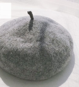 Beret women's autumn and winter warm solid color buds  hat tide