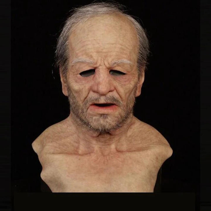 Old man mask white hair white beard headgear halloween Alpscommerce