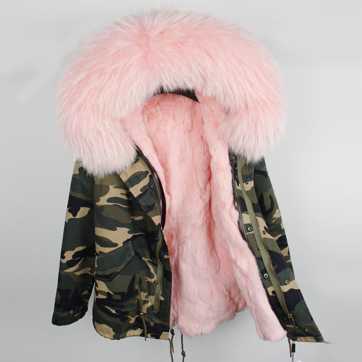 Loose short fur coat