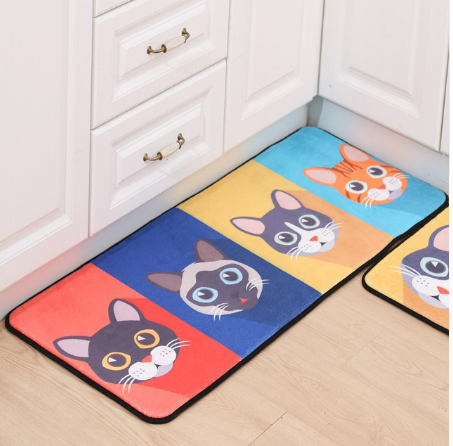 Printed Kitten Mat Antiskid Mat Carpet
