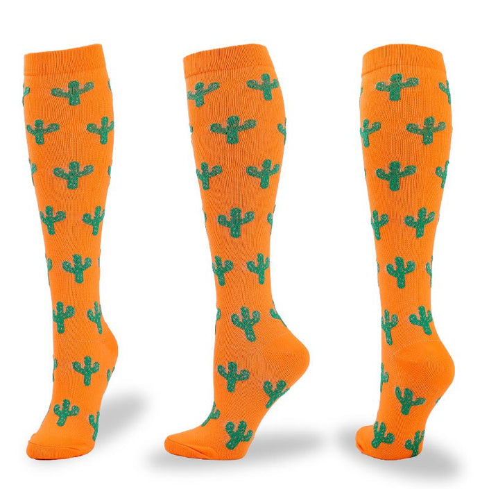 Men And Women Outdoor Long Tube Compression Socks, Sports Running Fitness Socks