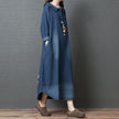 Cotton and linen denim shirt skirt