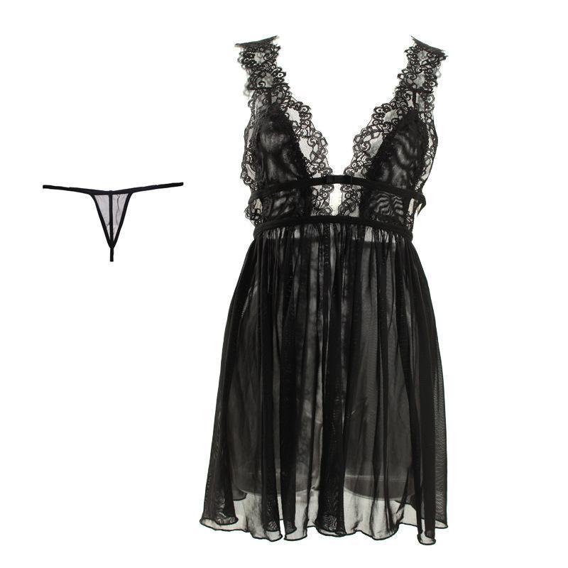 Alpscommerce pajamas lace transparent underwear