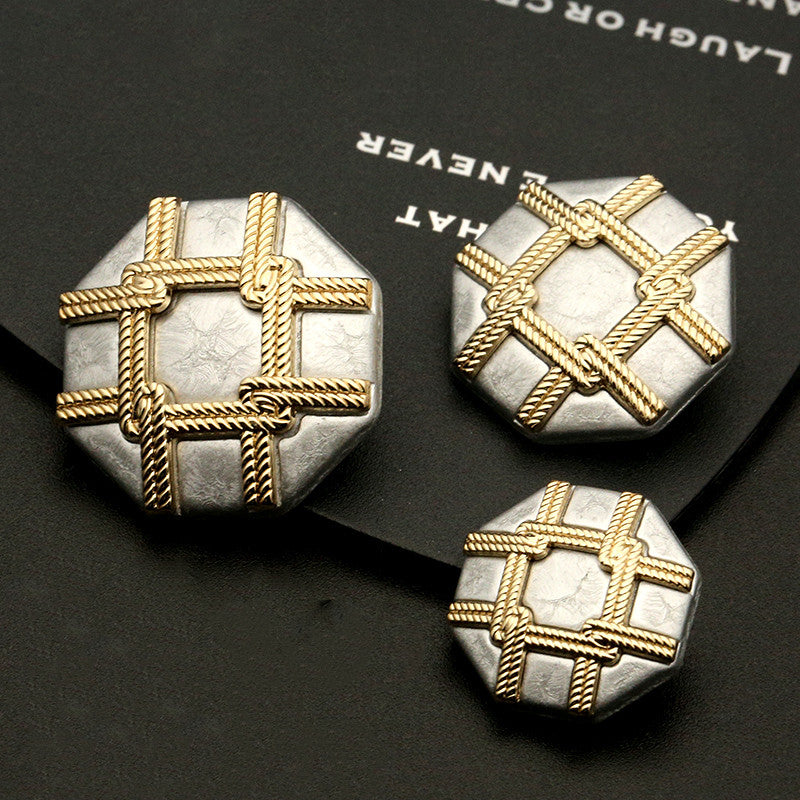 Design Cashmere Zinc Alloy Coat Buttons