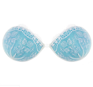 Lace invisible bra gathered breathable invisible bra silicone chest underwear wholesale