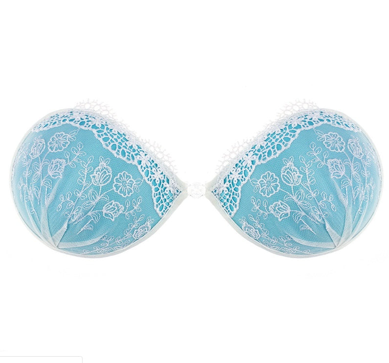 Lace invisible bra gathered breathable invisible bra silicone chest underwear wholesale