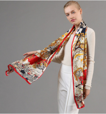 Silk digital inkjet scarf