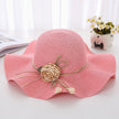 Women's Wavy Edge Big Brim Straw Hat Korean Travel