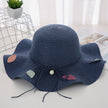 Women's Wavy Edge Big Brim Straw Hat Korean Travel