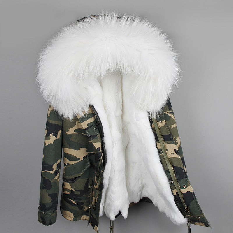 Loose short fur coat