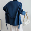 High-end nightgown water ripple double-sided cashmere coat women lace wool