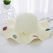 Women's Wavy Edge Big Brim Straw Hat Korean Travel