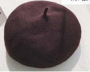Beret women's autumn and winter warm solid color buds  hat tide