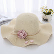 Women's Wavy Edge Big Brim Straw Hat Korean Travel