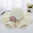 Women's Wavy Edge Big Brim Straw Hat Korean Travel