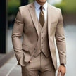 Business Casual Men's Three-piece Suit For Bridegroom Men's Wedding