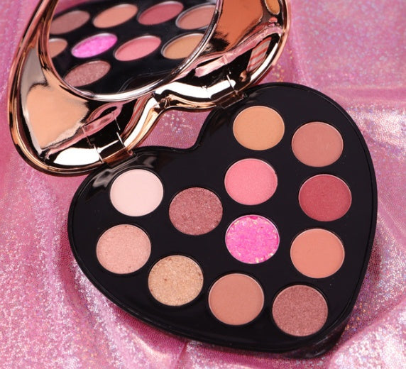 Heart-Shaped 12 Color Eyeshadow Palette