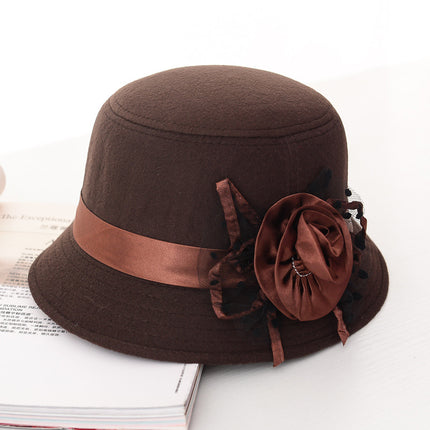 New Style Casual Ladies Big Brim Woolen Hat