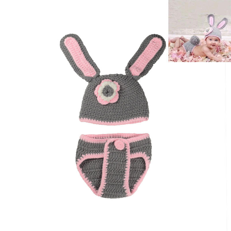 Wool knitted baby photo dress