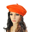 Beret women's autumn and winter warm solid color buds  hat tide