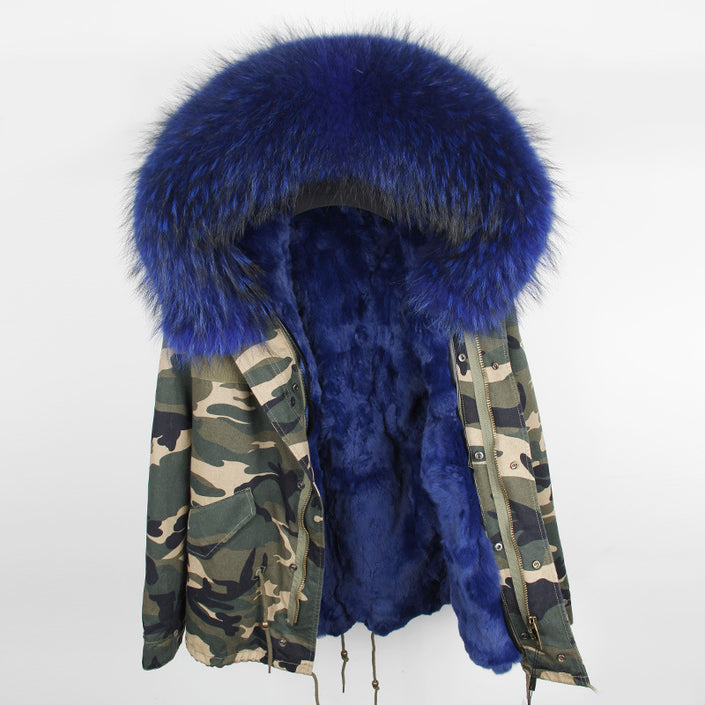 Loose short fur coat