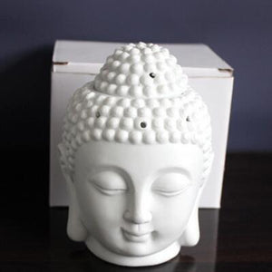 Black Buddha Head White Buddha Head Ceramic Aromatherapy Furnace Buddha Head Aromatherapy Furnace