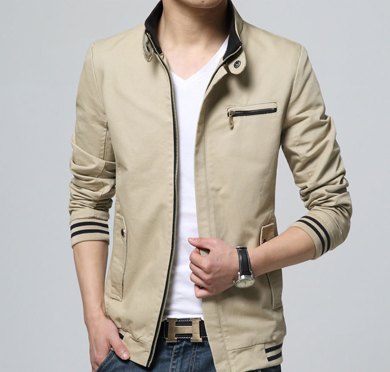 Casual Jacket Coat Men's Fashion Washed Pure Cotton Brand-Clothing Jackets Male Coats