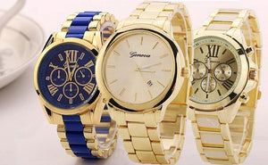 With watch three-eye steel belt watch three-eye steel belt ladies watch