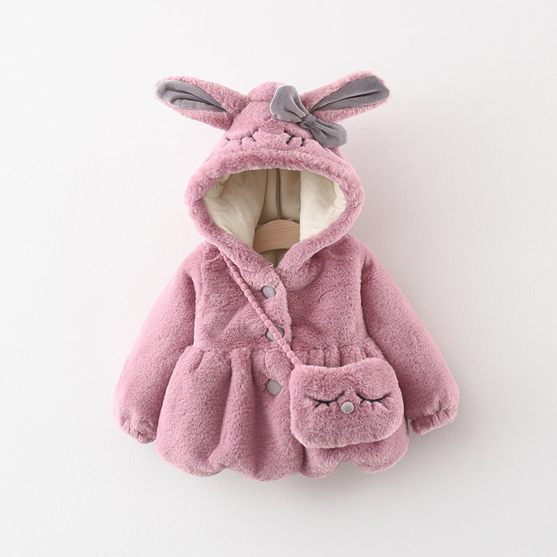 Children Furry Coat Cotton-padded Coat